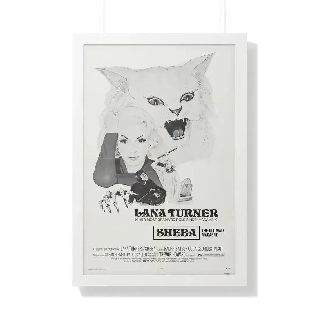 PERSECUTION 1974 - Framed Movie Poster 20" x 30" White - The Sticker Space