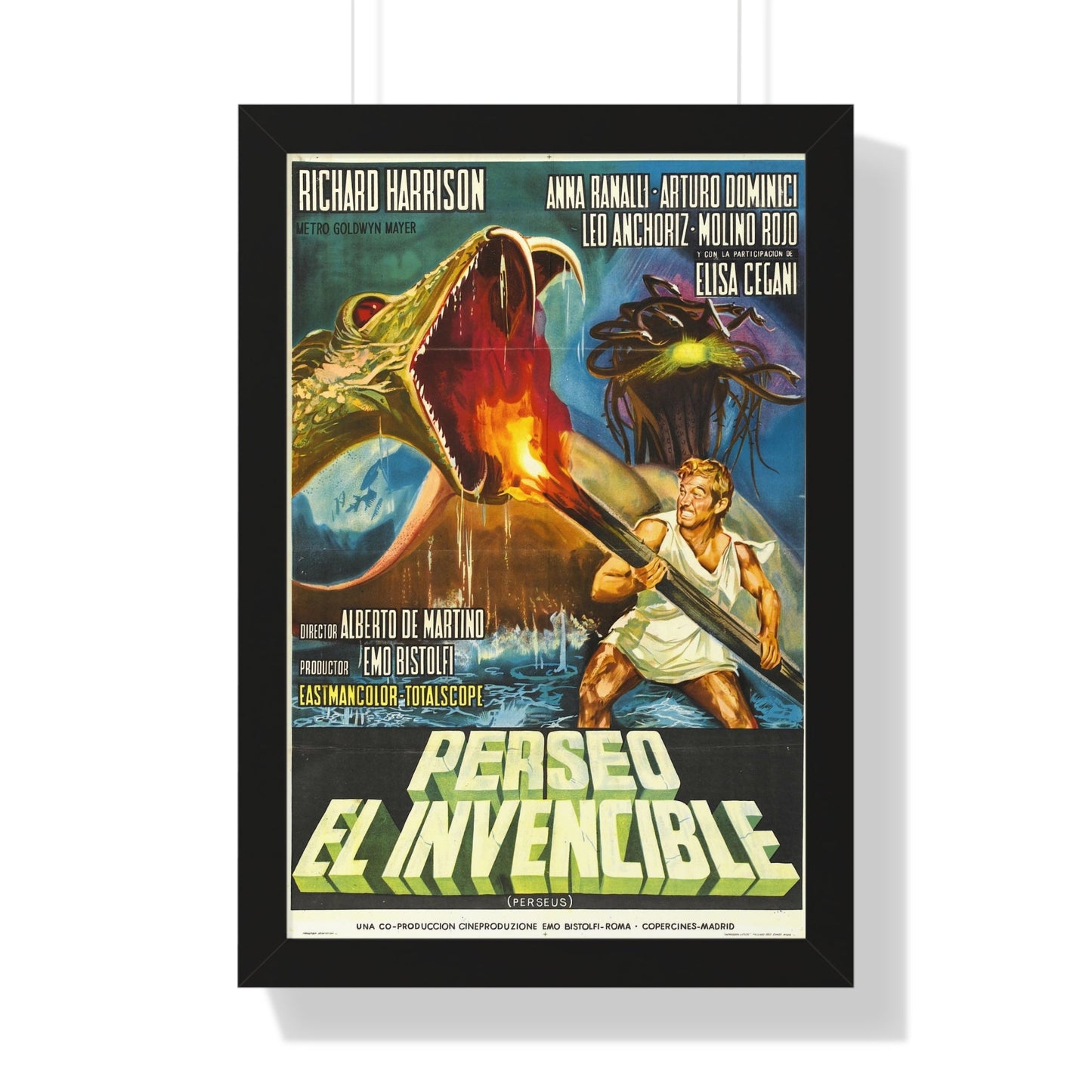 PERSEUS THE INVINCIBLE 1963 - Framed Movie Poster-16″ x 24″-The Sticker Space