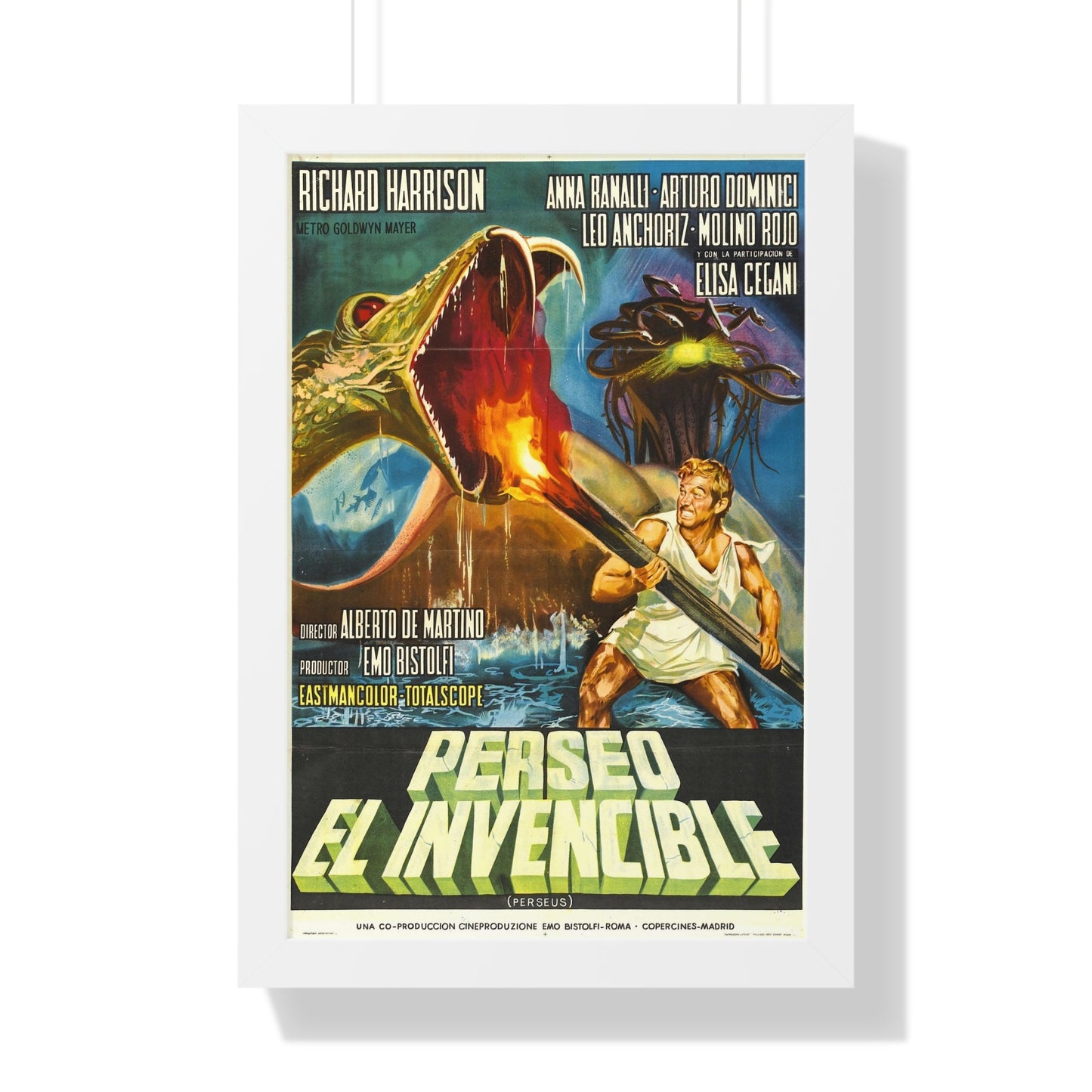 PERSEUS THE INVINCIBLE 1963 - Framed Movie Poster-16″ x 24″-The Sticker Space