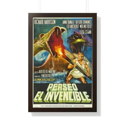 PERSEUS THE INVINCIBLE 1963 - Framed Movie Poster 20" x 30" Walnut - The Sticker Space