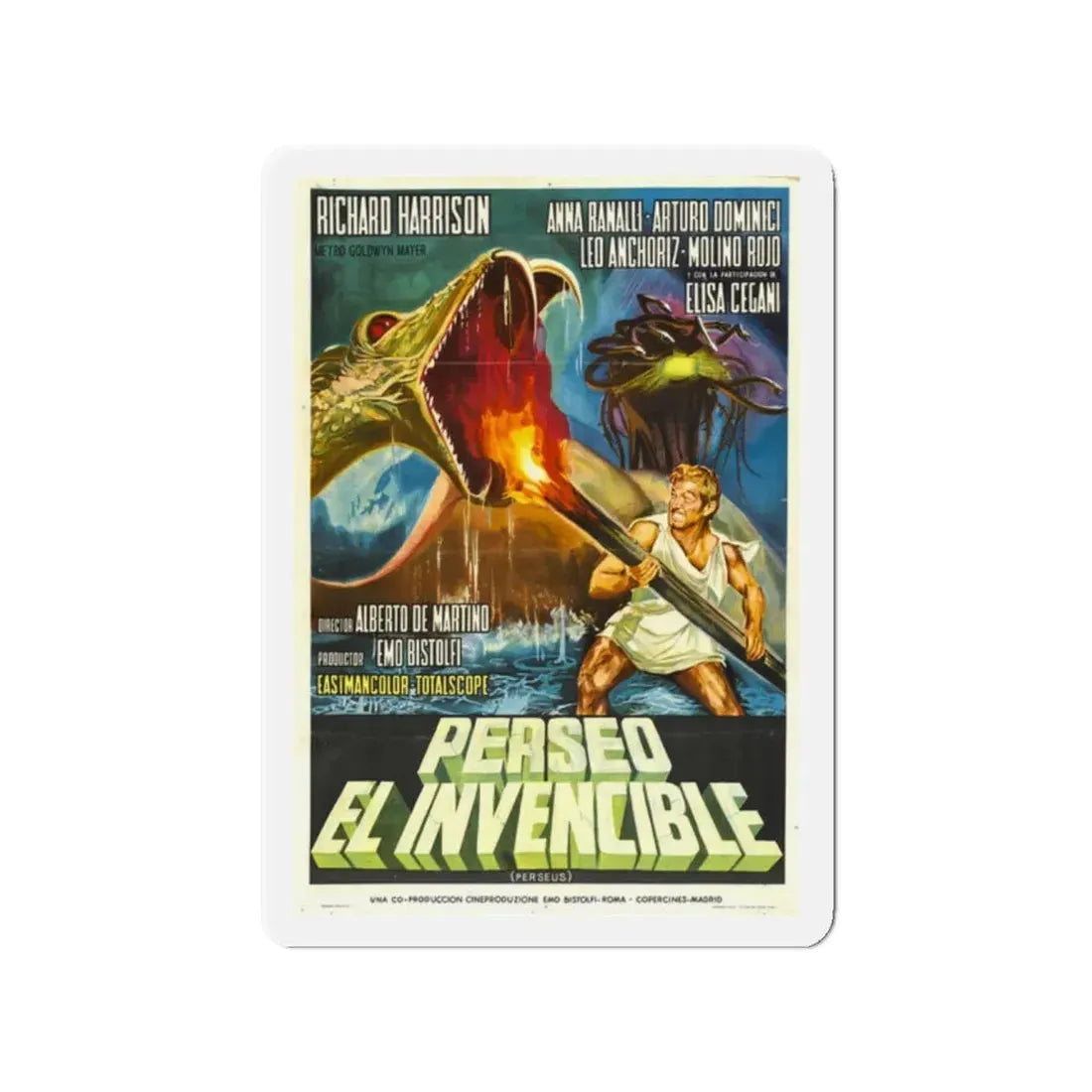 PERSEUS THE INVINCIBLE 1963 Movie Poster - Refrigerator Magnet - The Sticker Space