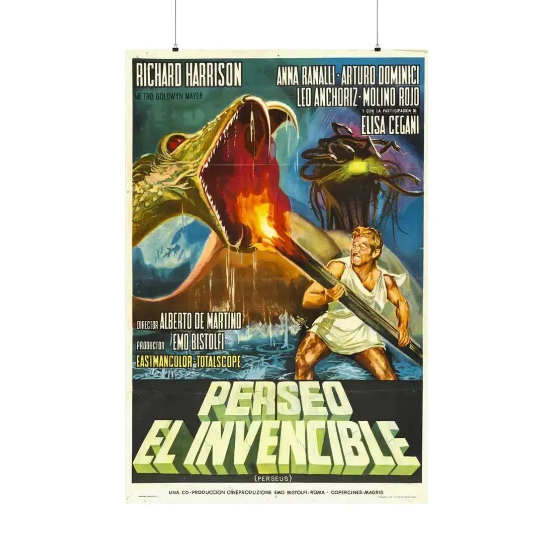 PERSEUS THE INVINCIBLE 1963 - Paper Movie Poster 36" x 54" Matte - The Sticker Space
