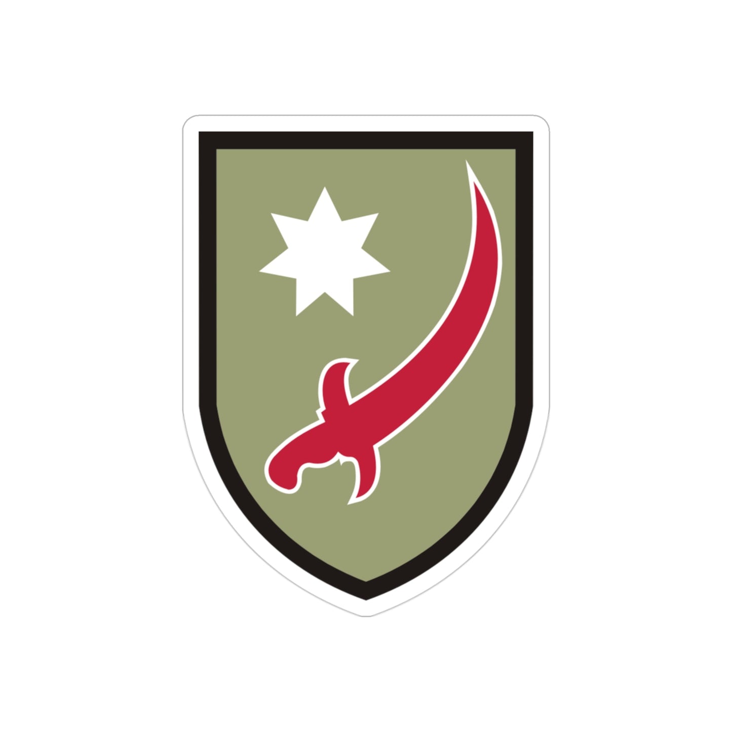 Persian Gulf Service Command (U.S. Army) REVERSE PRINT Transparent STICKER-3" × 3"-The Sticker Space