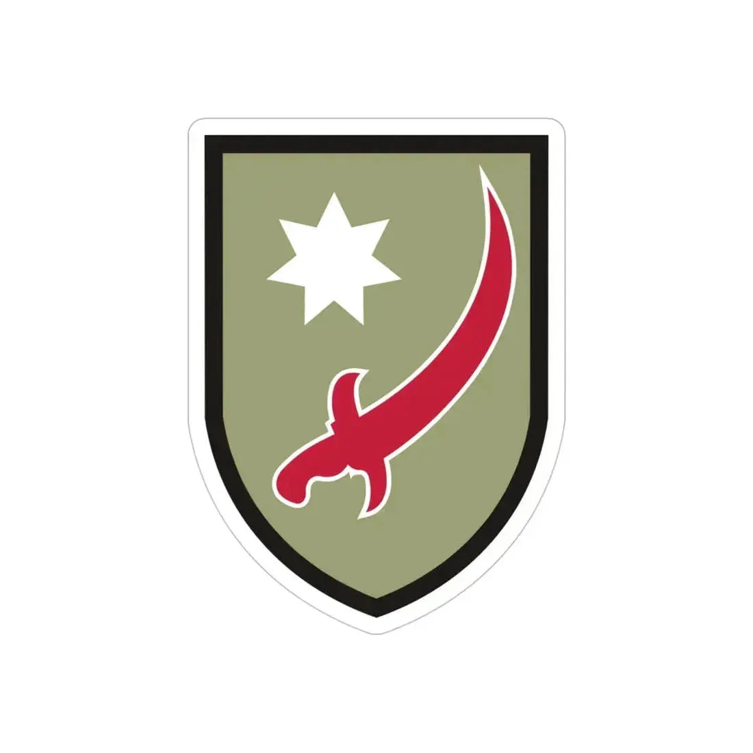 Persian Gulf Service Command (U.S. Army) REVERSE PRINT Transparent Die-Cut STICKER 4 Inch Die-Cut Transparent - The Sticker Space