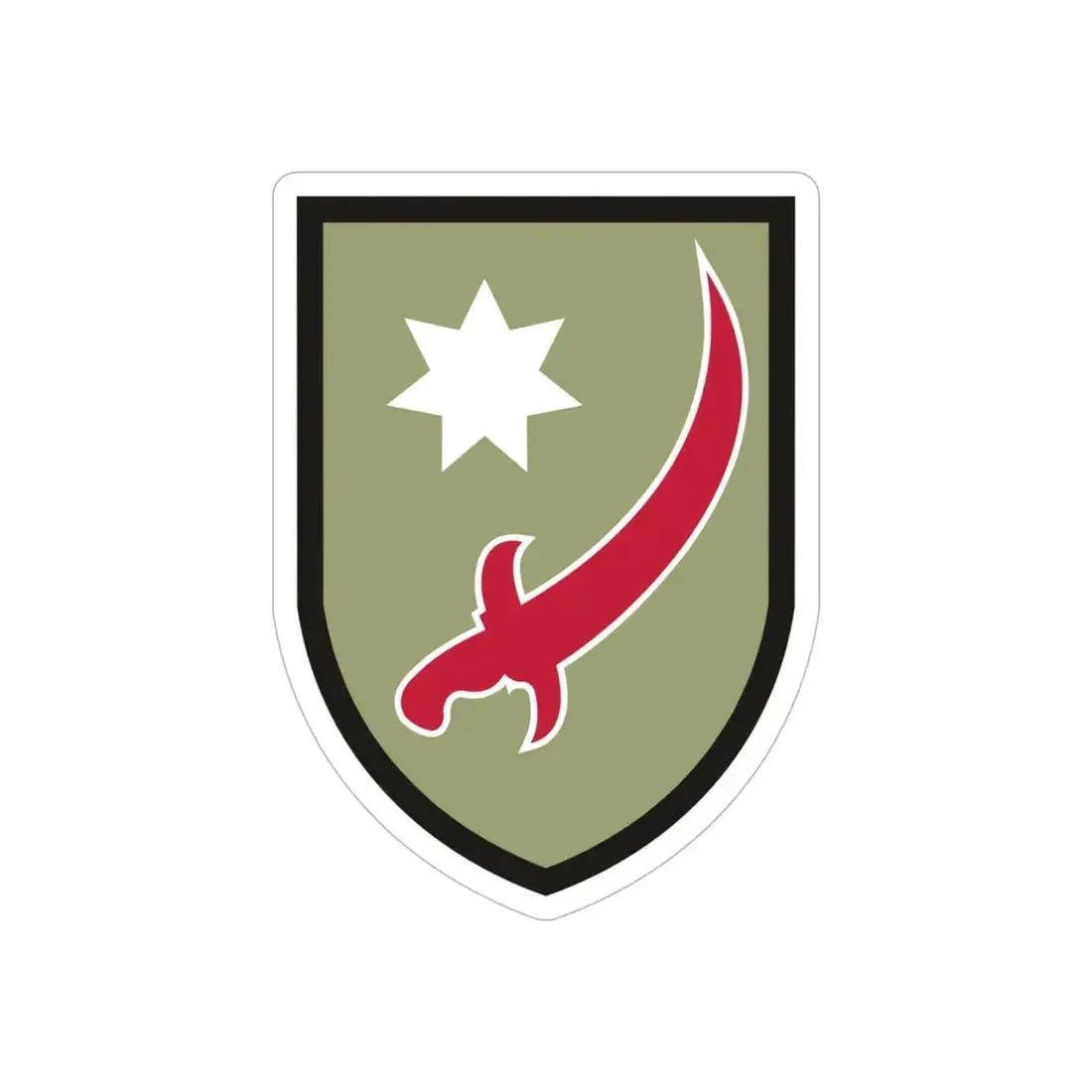 Persian Gulf Service Command (U.S. Army) REVERSE PRINT Transparent Die-Cut STICKER 5 Inch Die-Cut Transparent - The Sticker Space