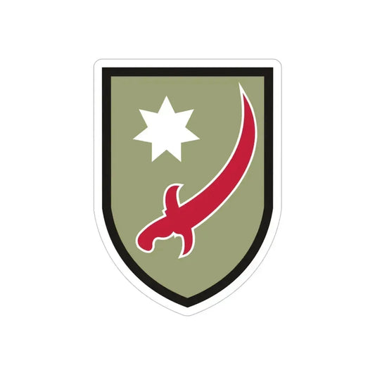 Persian Gulf Service Command (U.S. Army) REVERSE PRINT Transparent Die-Cut STICKER 6 Inch Die-Cut Transparent - The Sticker Space