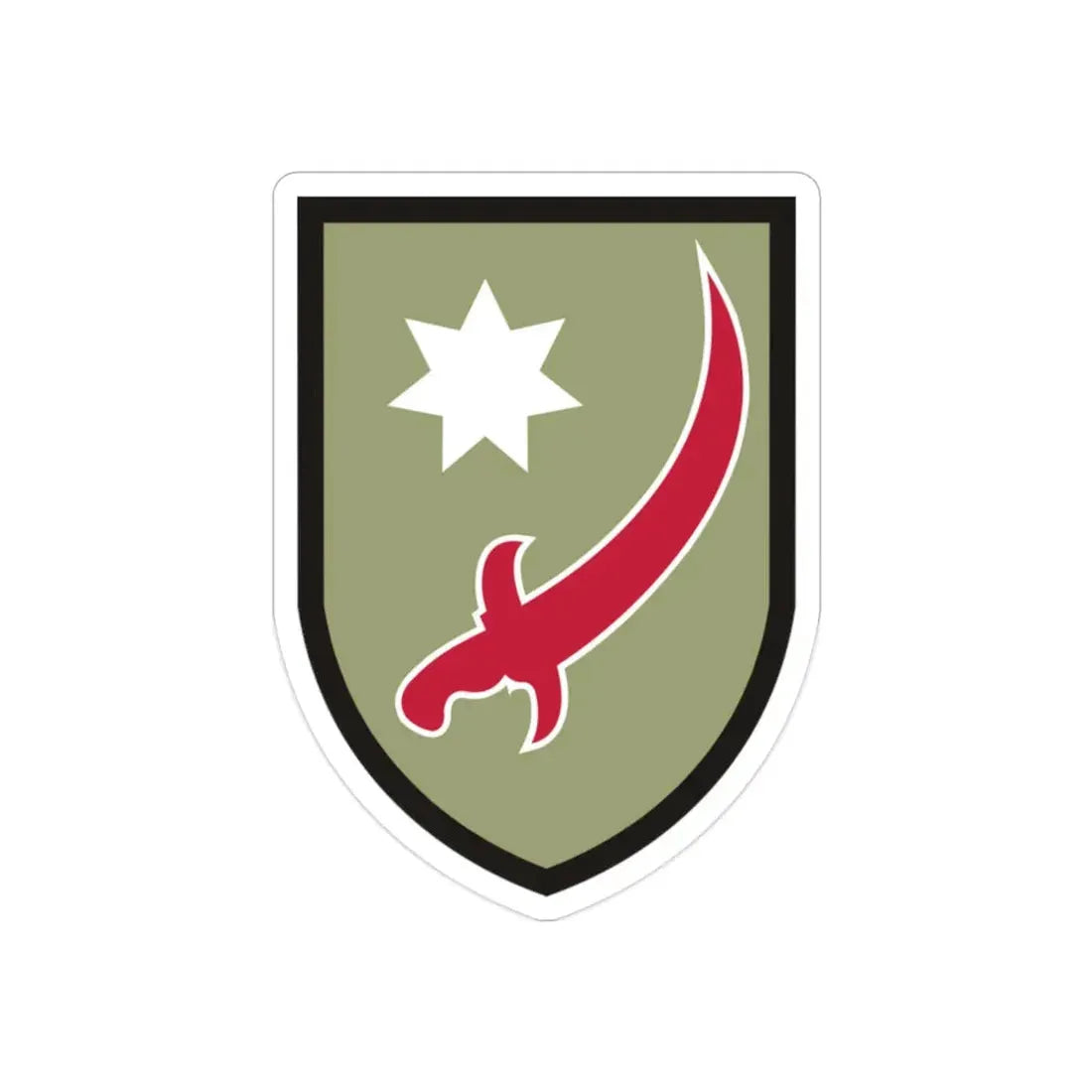 Persian Gulf Service Command (U.S. Army) REVERSE PRINT Transparent Die-Cut STICKER - The Sticker Space