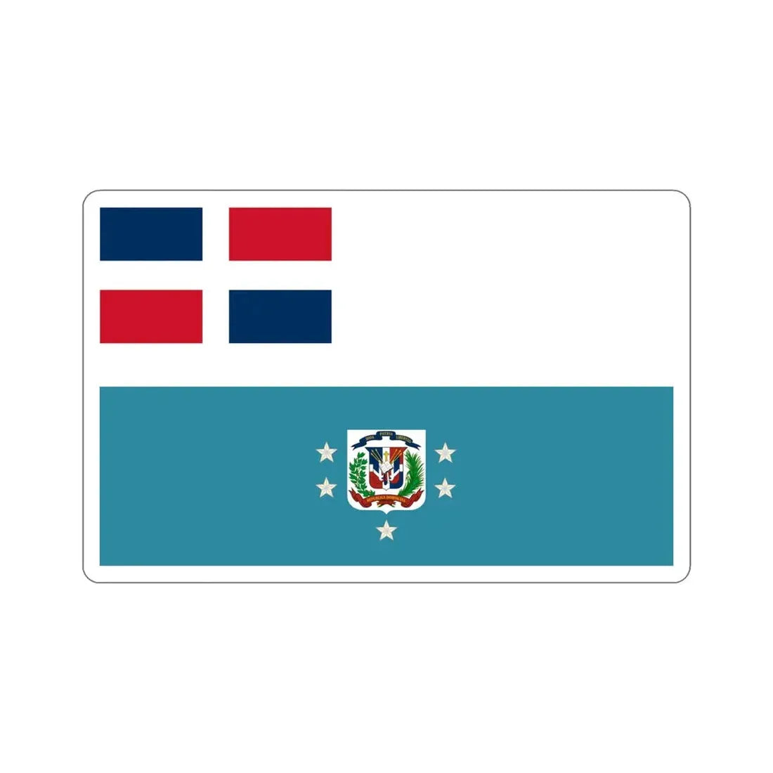 Personal flag of Generalissimo Rafael Trujillo STICKER Vinyl Die-Cut Decal - The Sticker Space