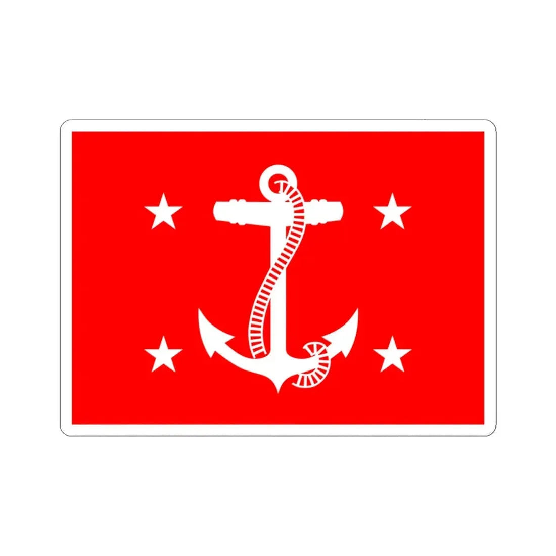 Personal Flag of the US Under Secretary of the Navy (United States) STICKER Vinyl Kiss-Cut Decal 4 Inch White - The Sticker Space