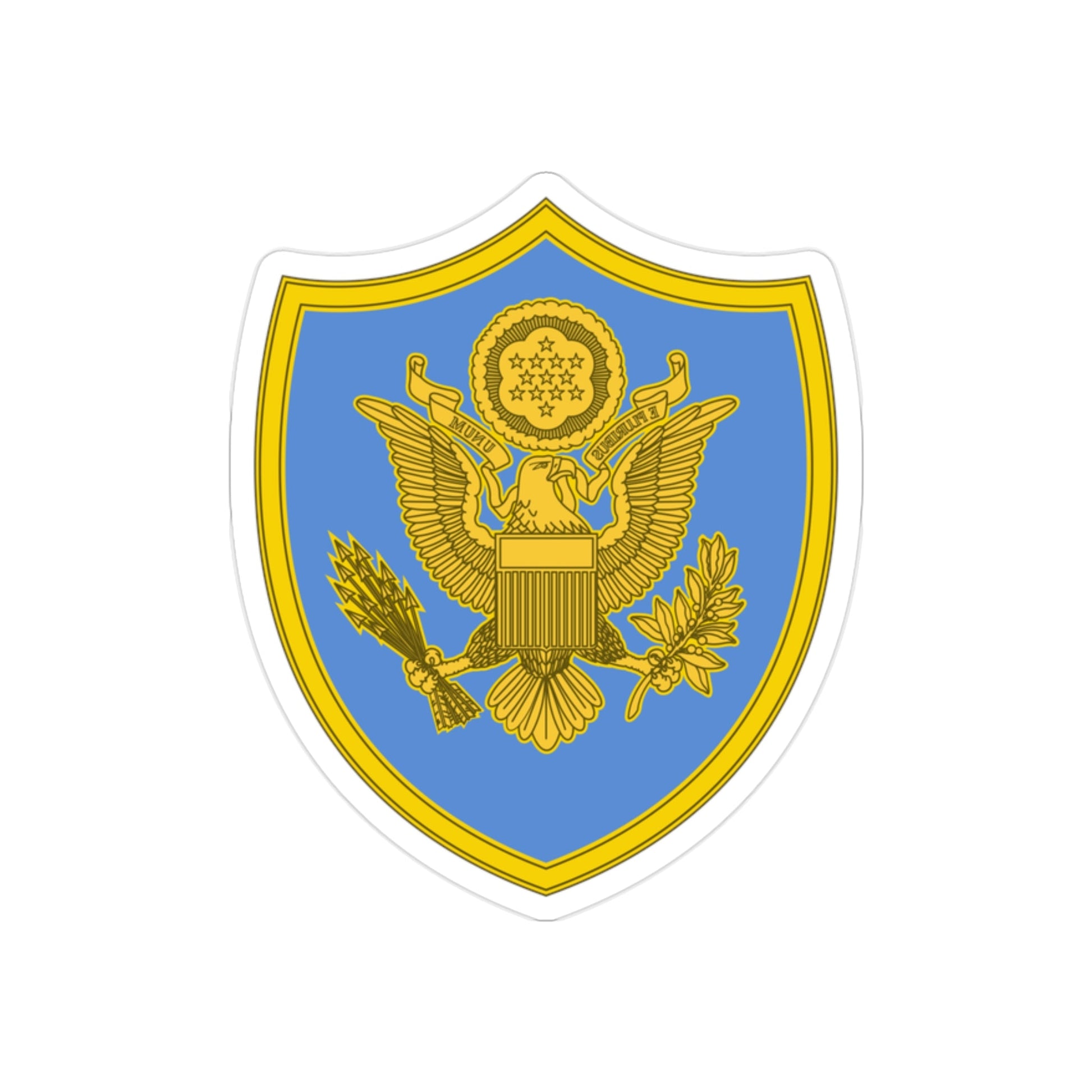 Personnel Assigned to DOD and Joint Activities 2 (U.S. Army) REVERSE PRINT Transparent STICKER-2" × 2"-The Sticker Space