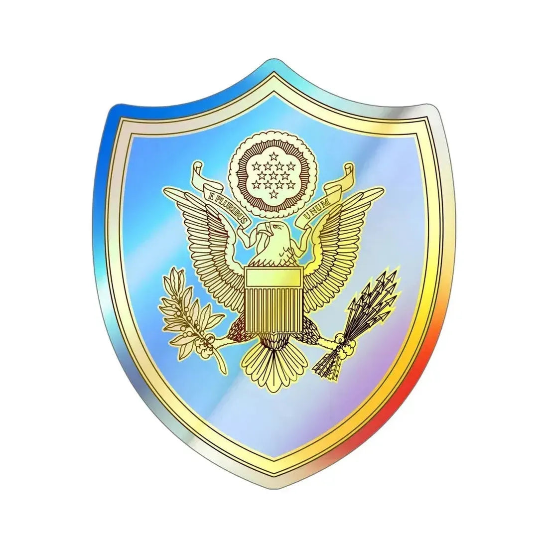 Personnel Assigned to DOD and Joint Activities 2 (U.S. Army) Holographic STICKER Die-Cut Vinyl Decal 6 Inch Holographic - The Sticker Space