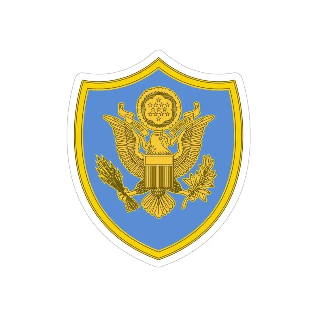 Personnel Assigned to DOD and Joint Activities 2 (U.S. Army) REVERSE PRINT Transparent Die-Cut STICKER 5 Inch Die-Cut Transparent - The Sticker Space