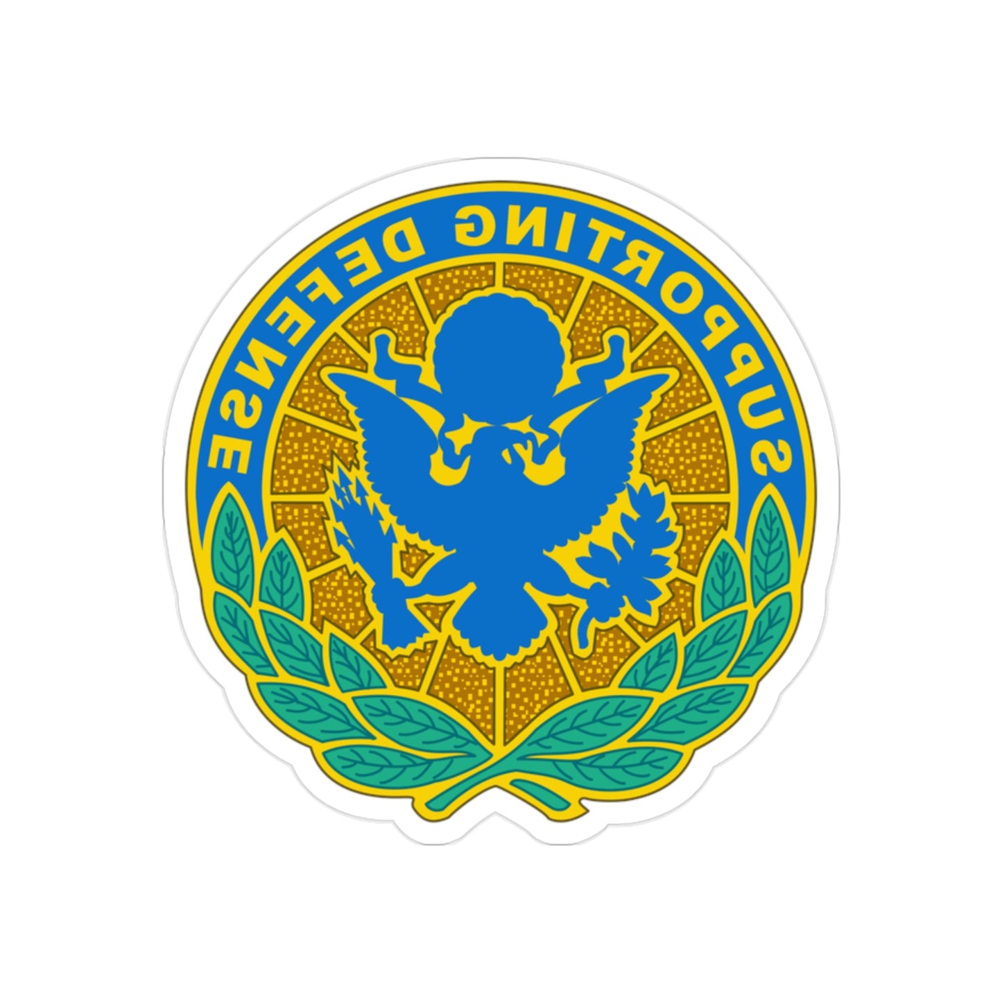 Personnel Assigned to DOD and Joint Activities (U.S. Army) REVERSE PRINT Transparent STICKER-2" × 2"-The Sticker Space