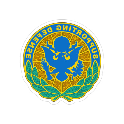 Personnel Assigned to DOD and Joint Activities (U.S. Army) REVERSE PRINT Transparent STICKER-3" × 3"-The Sticker Space