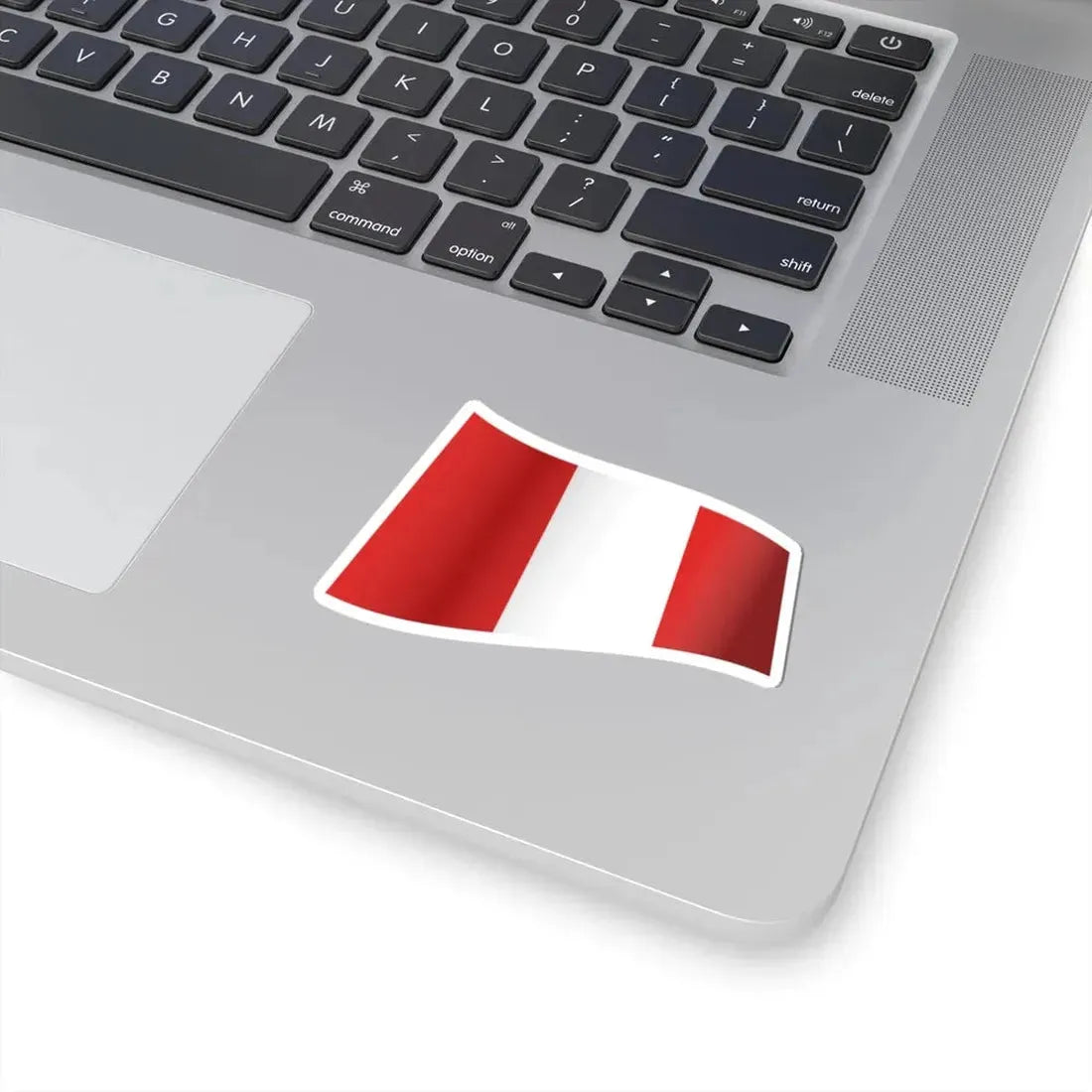 Peru Flag - iconic waving (Peru) STICKER Vinyl Kiss-Cut Decal - The Sticker Space