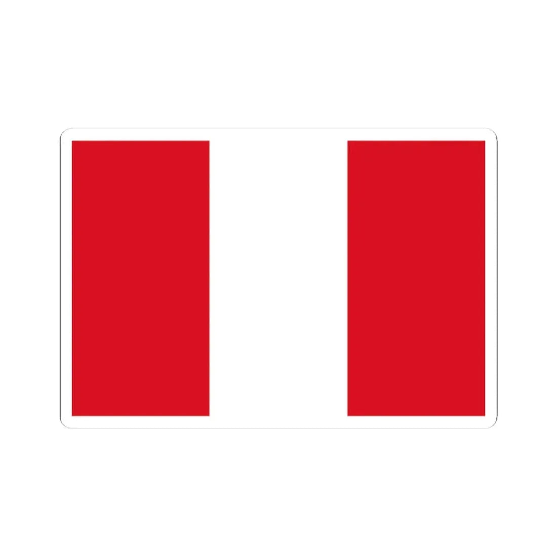 Peru flag remaster (Peru) STICKER Vinyl Kiss-Cut Decal 3 Inch White - The Sticker Space