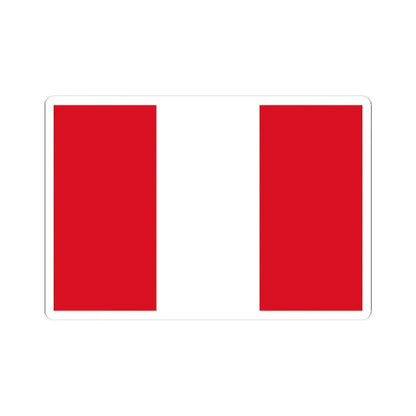Peru flag remaster (Peru) STICKER Vinyl Kiss-Cut Decal 4 Inch White - The Sticker Space