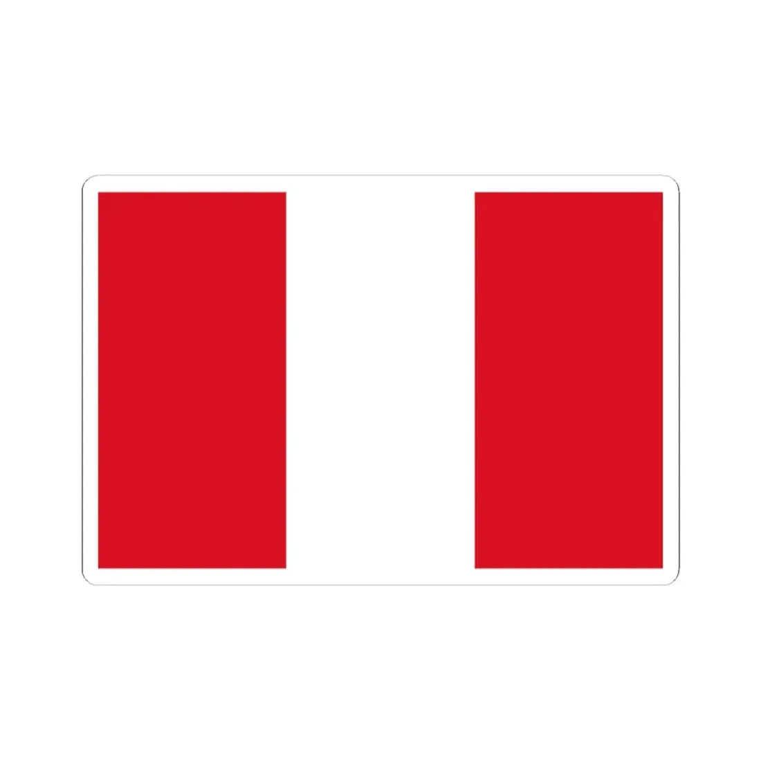 Peru flag remaster (Peru) STICKER Vinyl Kiss-Cut Decal 6 Inch White - The Sticker Space