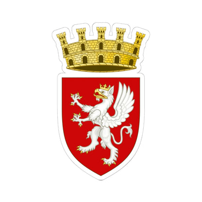 Perugia-Stemma (Italy) (Coat of Arms) STICKER Vinyl Kiss-Cut Decal 6 Inch White - The Sticker Space