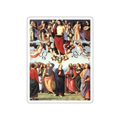 PERUGINO, Pietro -Christ- The Ascension of Christ (Artwork) STICKER Vinyl Die-Cut Decal White Die-Cut 5 Inch - The Sticker Space