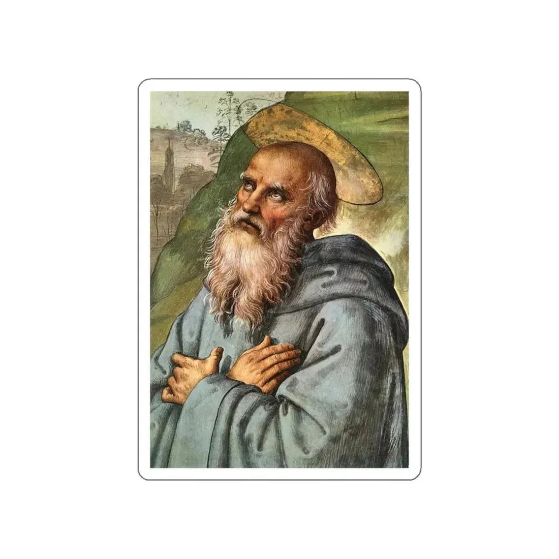 PERUGINO, Pietro -Christ- The Pazzi Crucifixion (detail)3 (Artwork) STICKER Vinyl Die-Cut Decal White Die-Cut 5 Inch - The Sticker Space