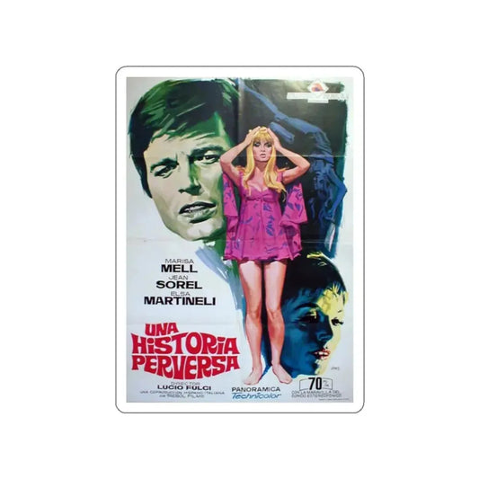 PERVERSION STORY (2) 1969 Movie Poster STICKER Vinyl Die-Cut Decal 2 Inch - The Sticker Space