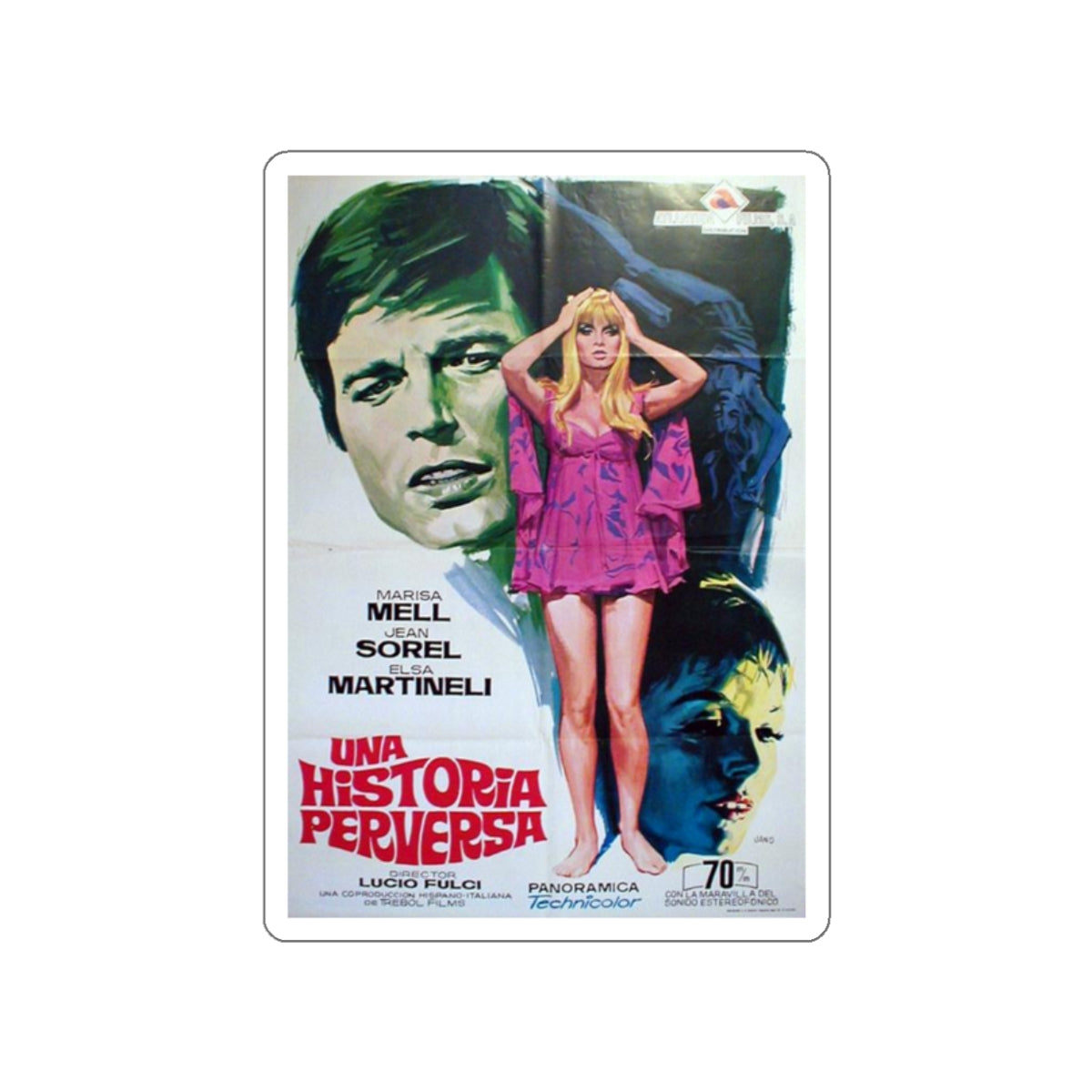 PERVERSION STORY (2) 1969 Movie Poster STICKER Vinyl Die-Cut Decal-White-The Sticker Space