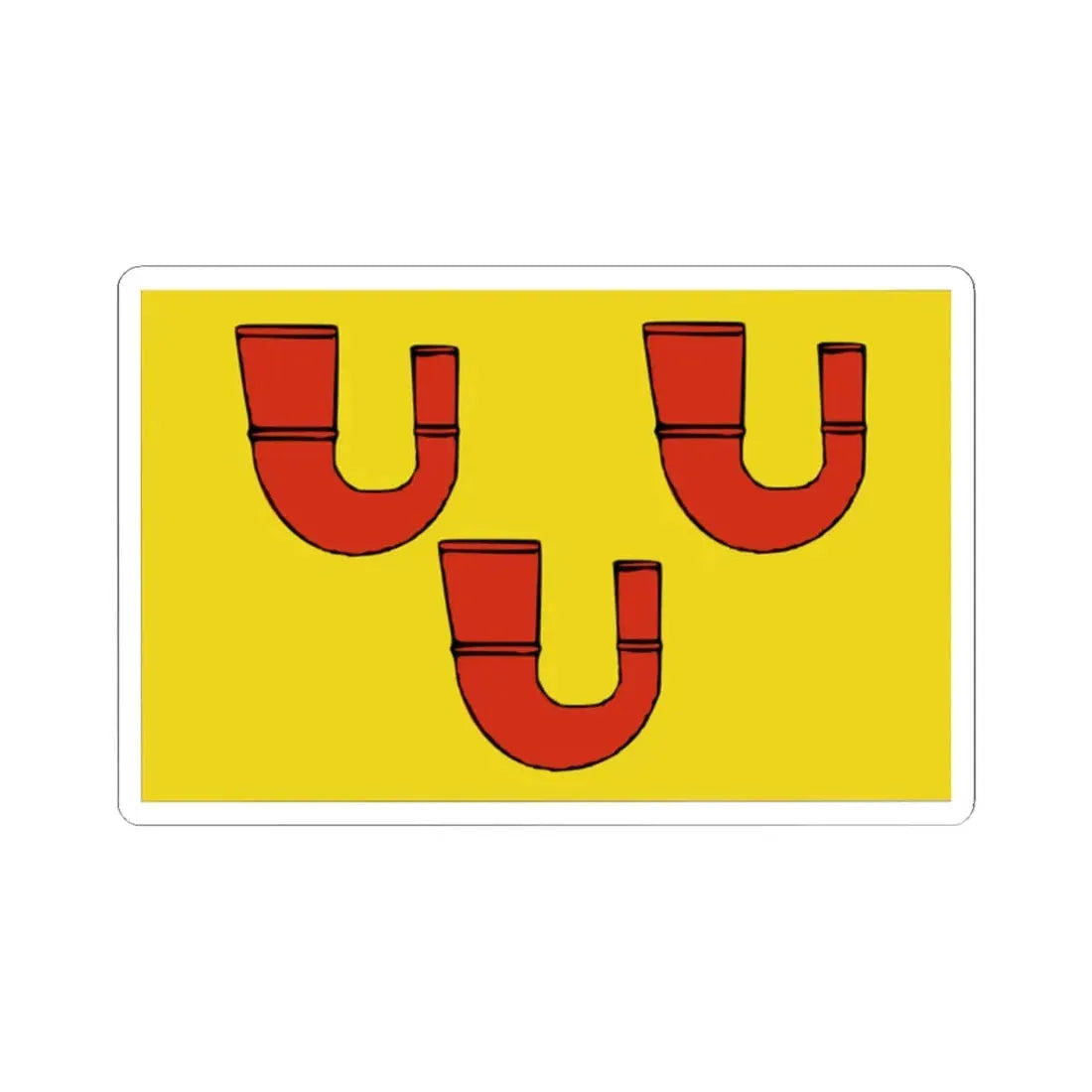 Perwijs vlag (Belgium) STICKER Vinyl Kiss-Cut Decal 2 Inch White - The Sticker Space