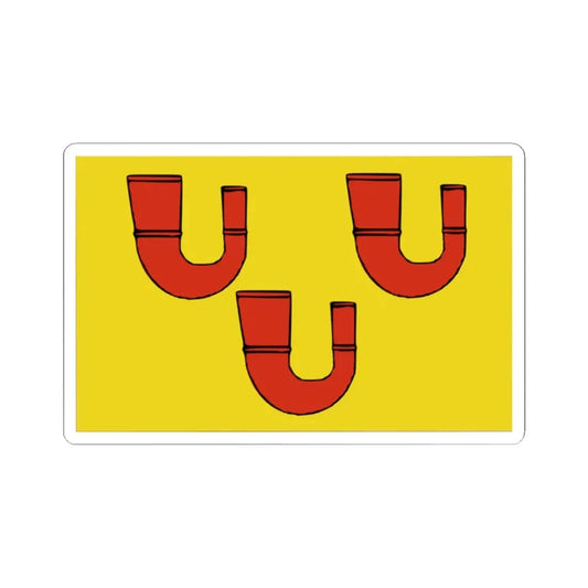 Perwijs vlag (Belgium) STICKER Vinyl Kiss-Cut Decal 2 Inch White - The Sticker Space