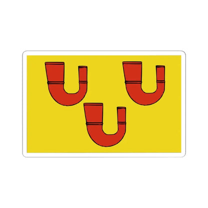 Perwijs vlag (Belgium) STICKER Vinyl Kiss-Cut Decal 4 Inch White - The Sticker Space