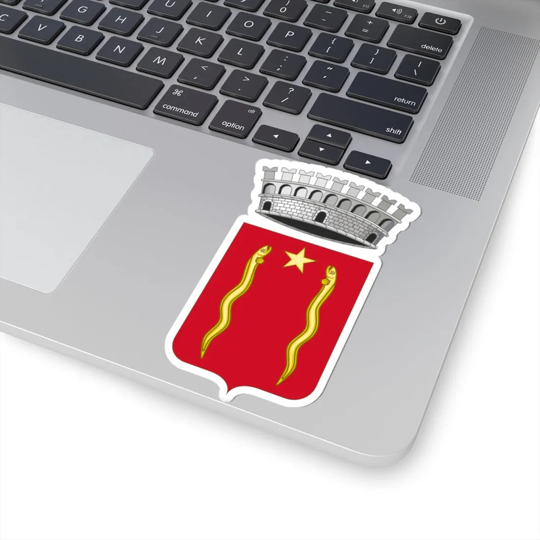 Peschiera del Garda-Stemma (Italy) (Coat of Arms) STICKER Vinyl Kiss-Cut Decal - The Sticker Space