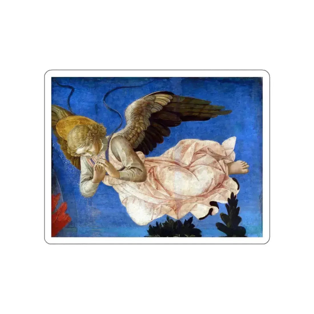 PESELLINO Francesco and   Fra Filippo Lippi   - Angel (Right Hand) (Artwork) STICKER Vinyl Die-Cut Decal White Die-Cut 4 Inch - The Sticker Space