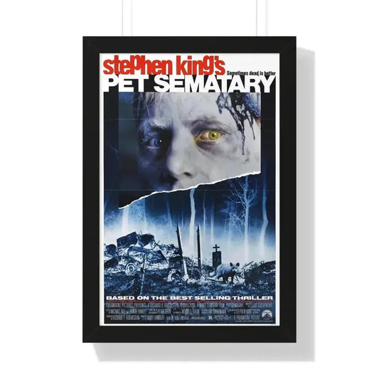 PET SEMATARY 1989 - Framed Movie Poster 16″ x 24″ Black - The Sticker Space