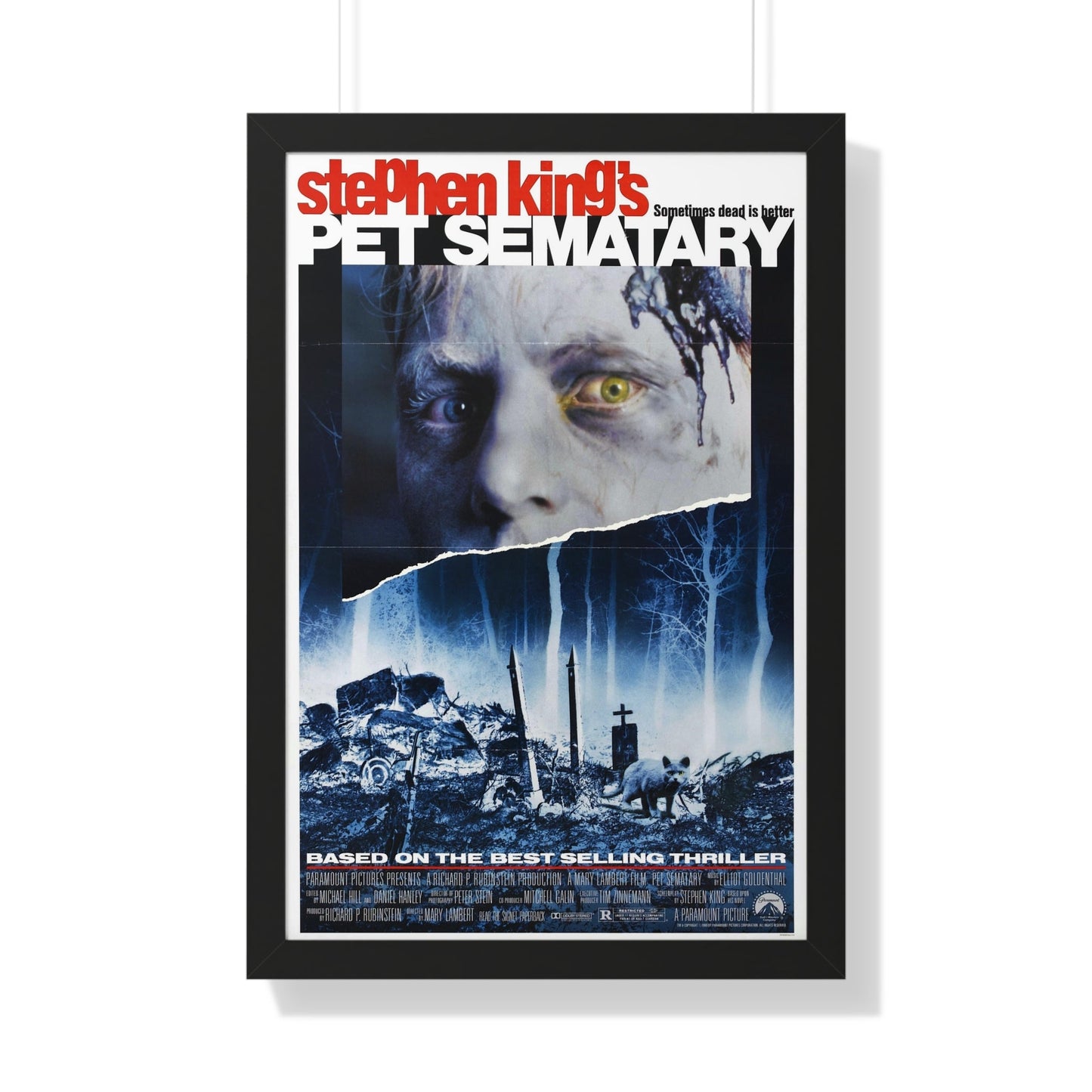 PET SEMATARY 1989 - Framed Movie Poster-20" x 30"-The Sticker Space