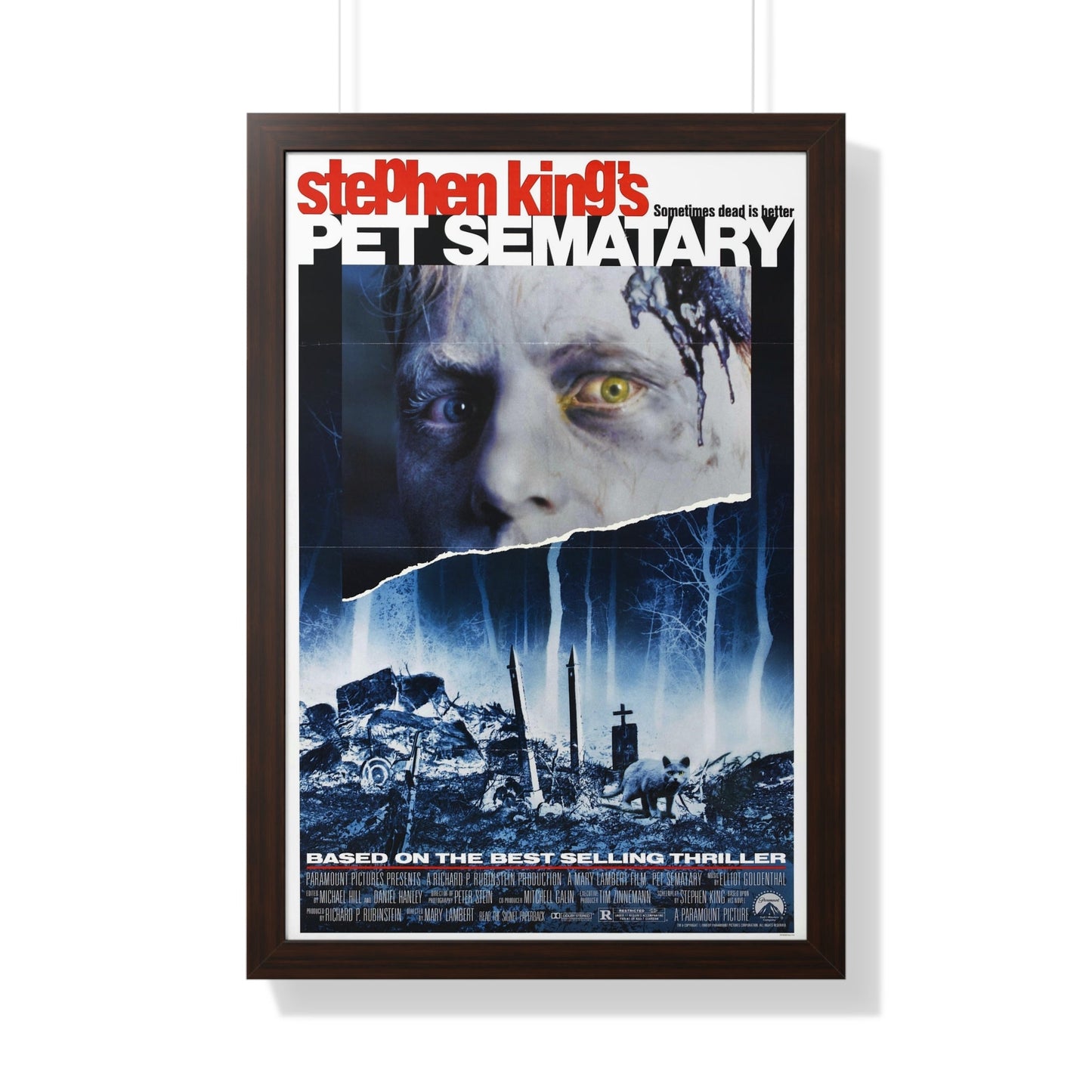 PET SEMATARY 1989 - Framed Movie Poster-20" x 30"-The Sticker Space