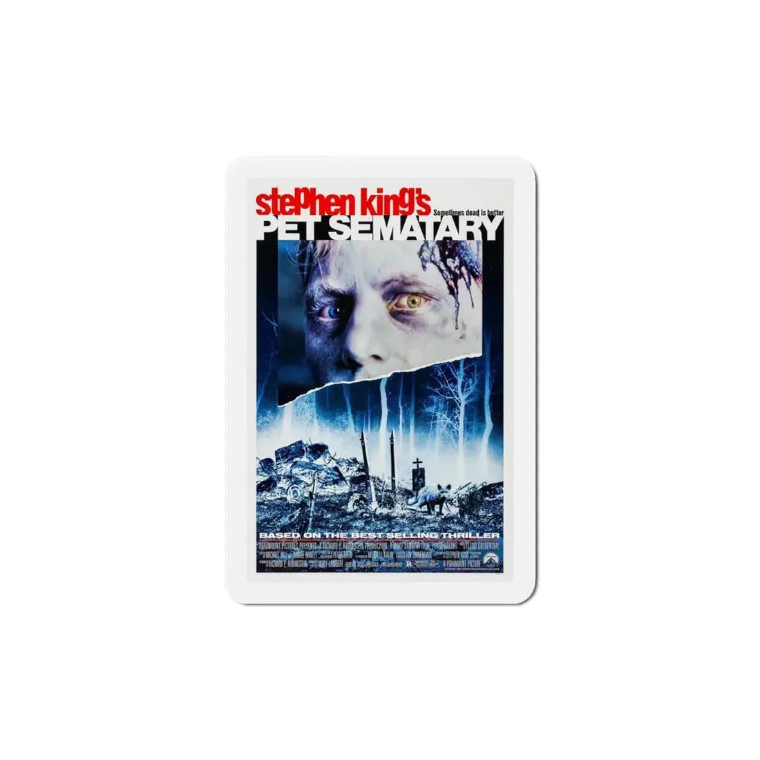 Pet Sematary 1989 Movie Poster Refrigerator Magnet 6 Inch - The Sticker Space