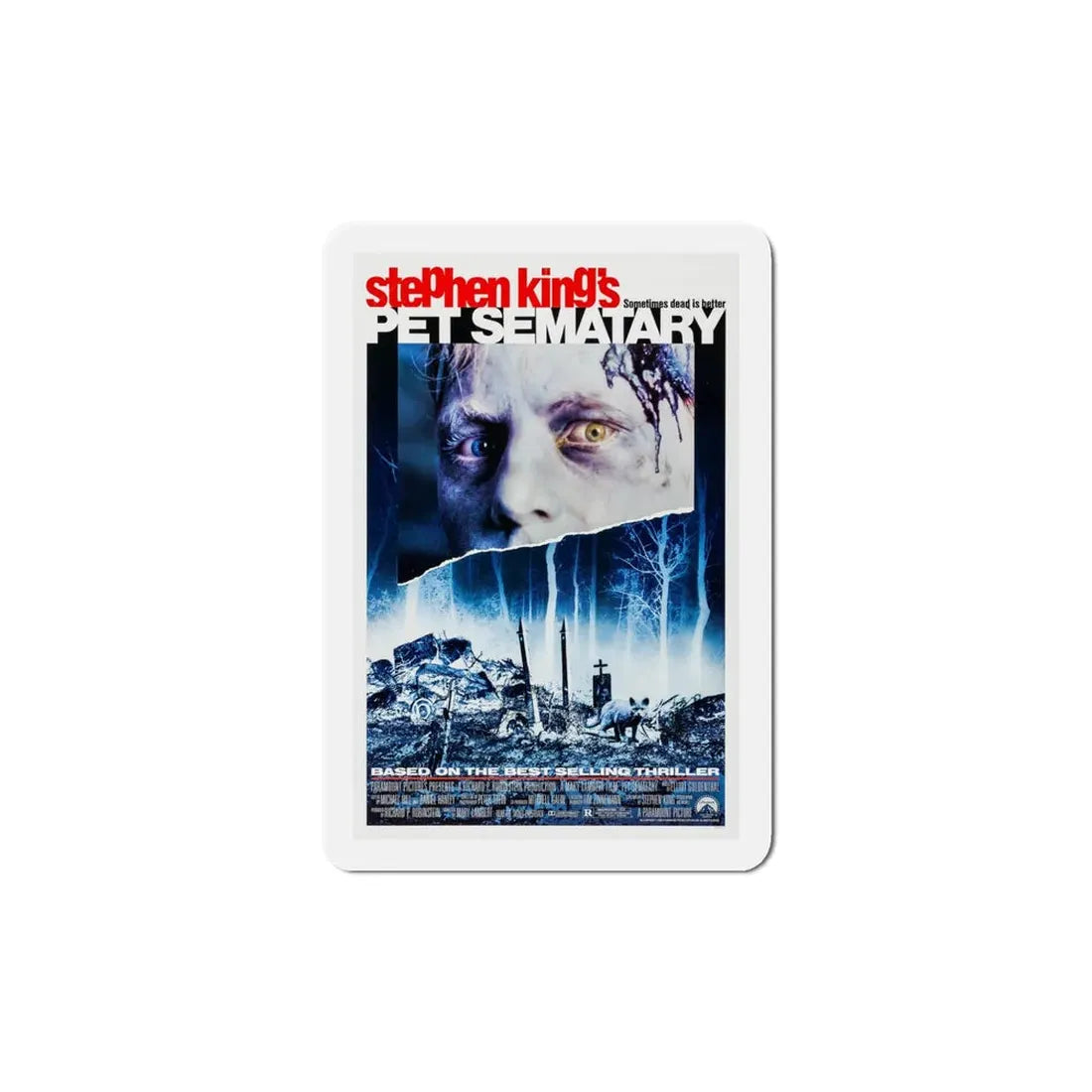 Pet Sematary 1989 Movie Poster Refrigerator Magnet - The Sticker Space