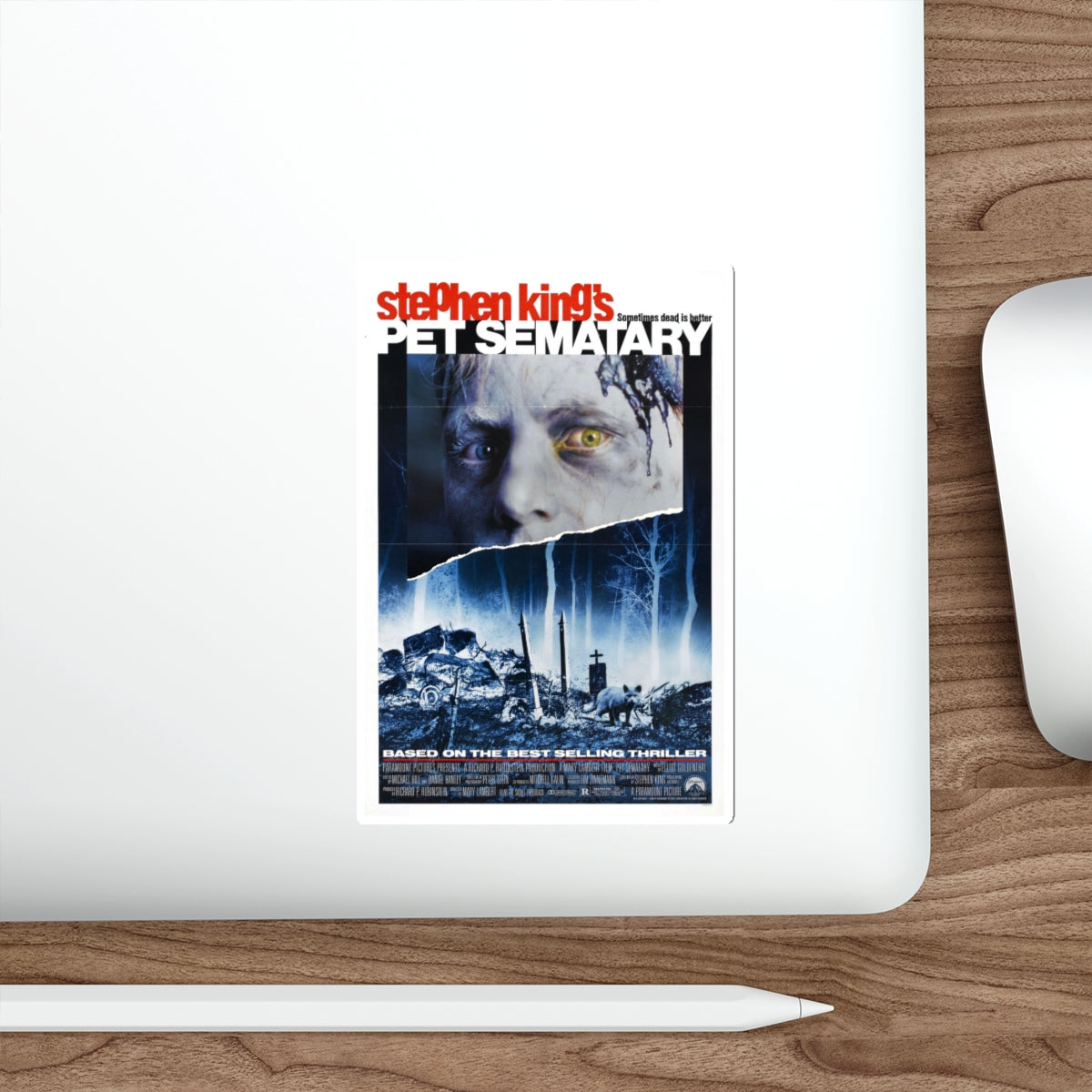 PET SEMATARY 1989 Movie Poster STICKER Vinyl Die-Cut Decal-The Sticker Space