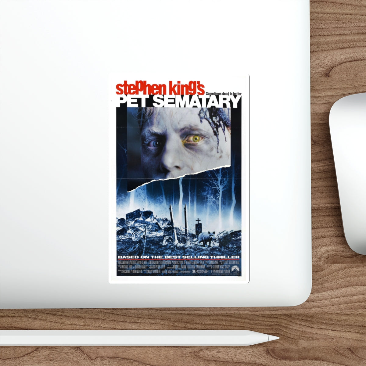 PET SEMATARY 1989 Movie Poster STICKER Vinyl Die-Cut Decal-The Sticker Space