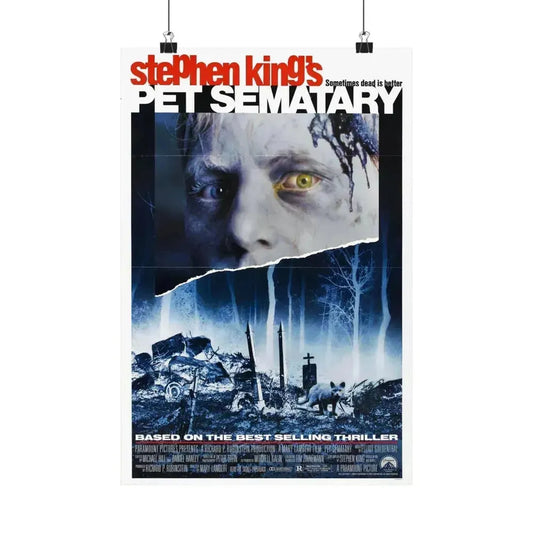 PET SEMATARY 1989 - Paper Movie Poster 12″ x 18″ Matte - The Sticker Space
