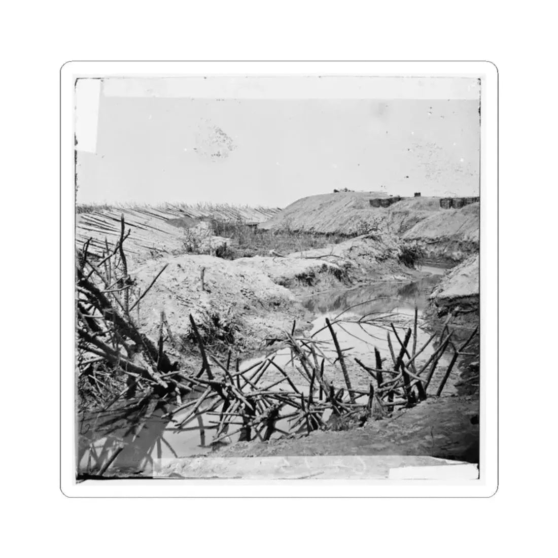 Petersburg, Va. Chevaux-De-Frise in Front of Fort Sedgwick (U.S. Civil War) STICKER Vinyl Kiss-Cut Decal 2 Inch White - The Sticker Space