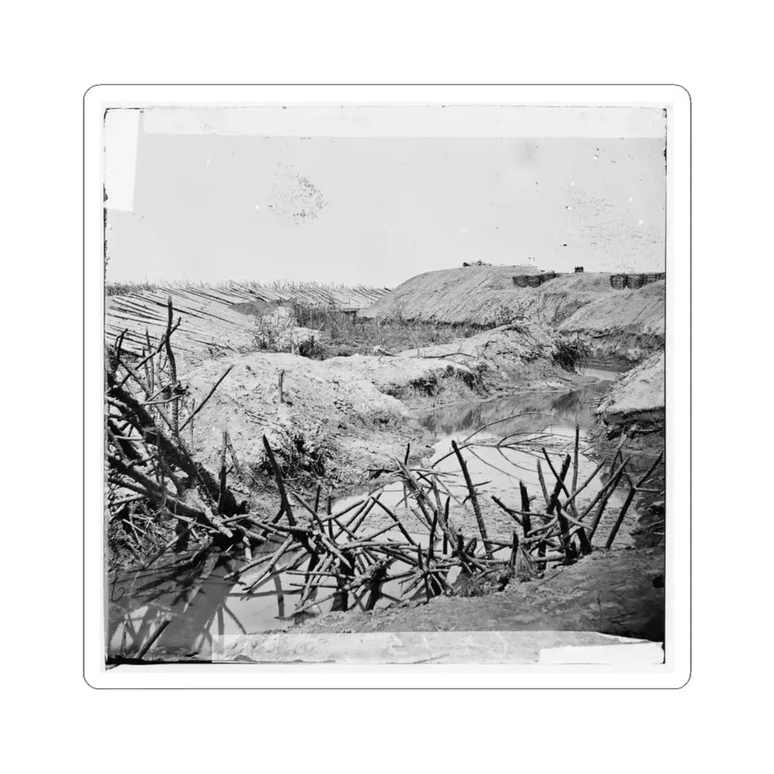 Petersburg, Va. Chevaux-De-Frise in Front of Fort Sedgwick (U.S. Civil War) STICKER Vinyl Kiss-Cut Decal 6 Inch White - The Sticker Space