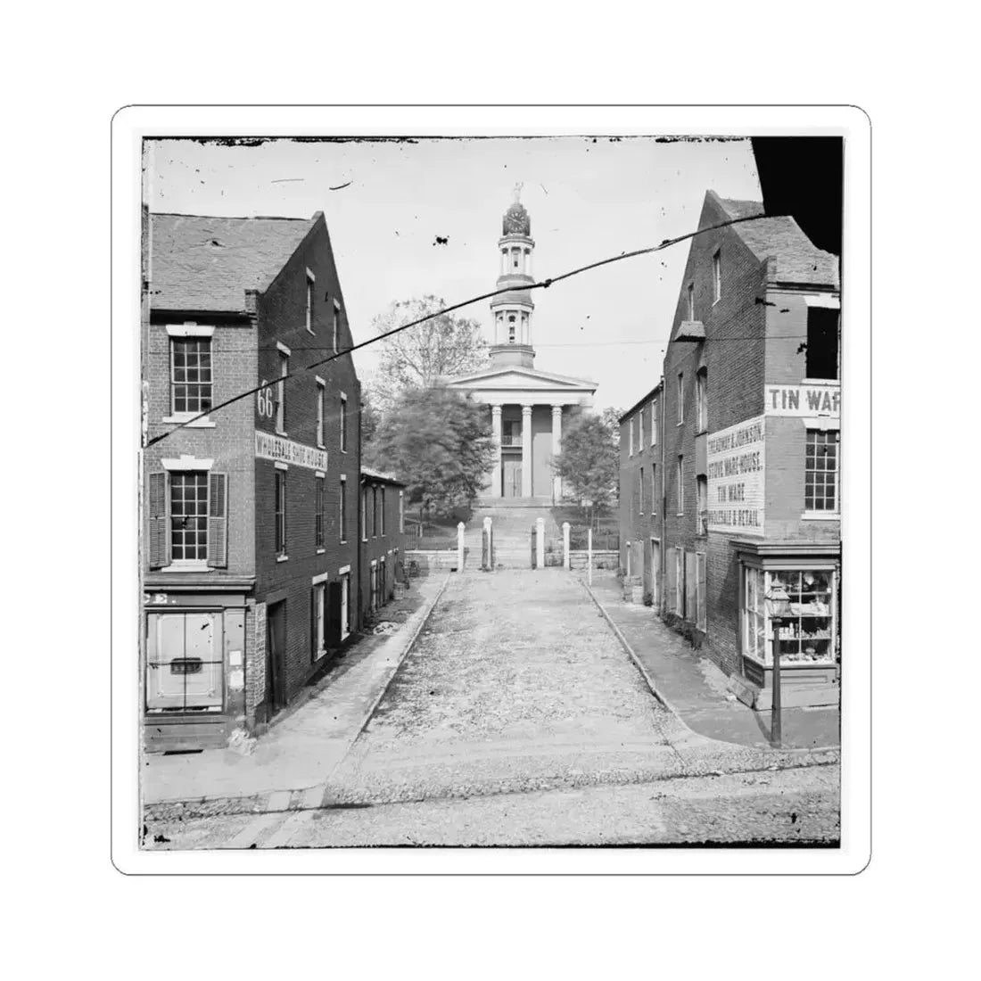 Petersburg, Va. Courthouse (U.S. Civil War) STICKER Vinyl Kiss-Cut Decal 4 Inch White - The Sticker Space