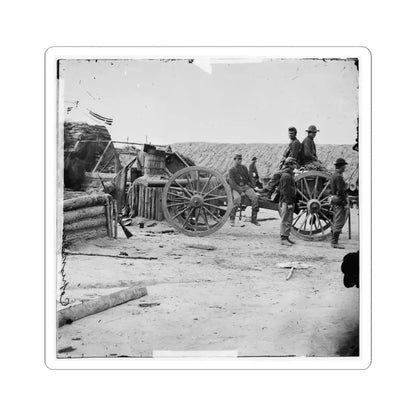 Petersburg, Va. Federal Soldiers Removing Artillery From Confederate Fortifications (U.S. Civil War) STICKER Vinyl Kiss-Cut Decal 3 Inch White - The Sticker Space