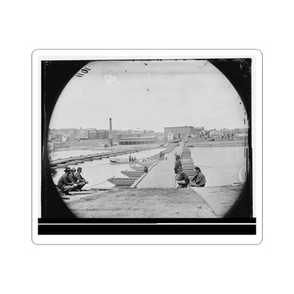 Petersburg, Va. Pontoon Bridges Across the Appomattox River (U.S. Civil War) STICKER Vinyl Kiss-Cut Decal 4 Inch White - The Sticker Space