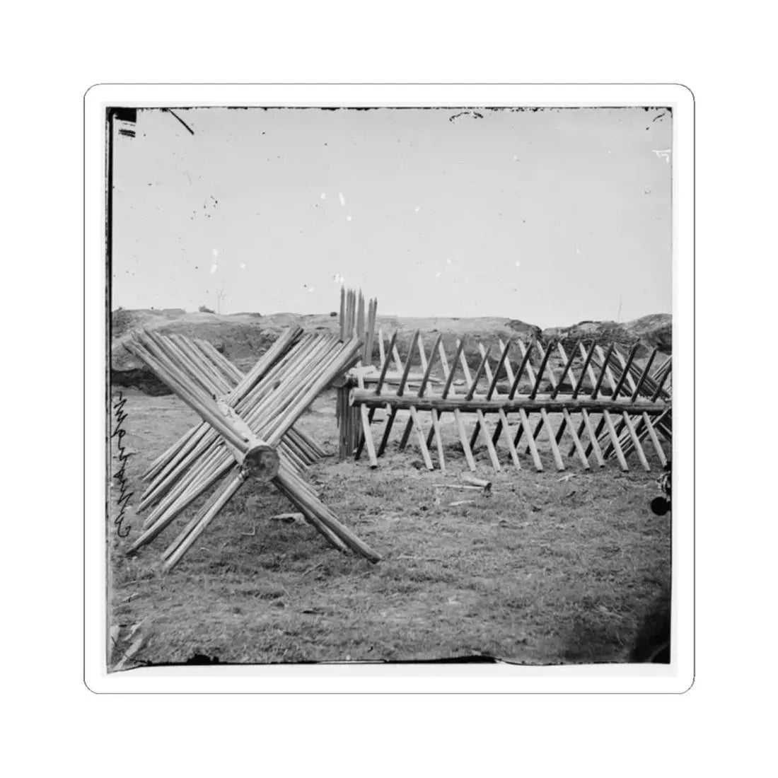 Petersburg, Va. Sections of Chevaux-De-Frise Before Confederate Main Works (U.S. Civil War) STICKER Vinyl Kiss-Cut Decal 2 Inch White - The Sticker Space