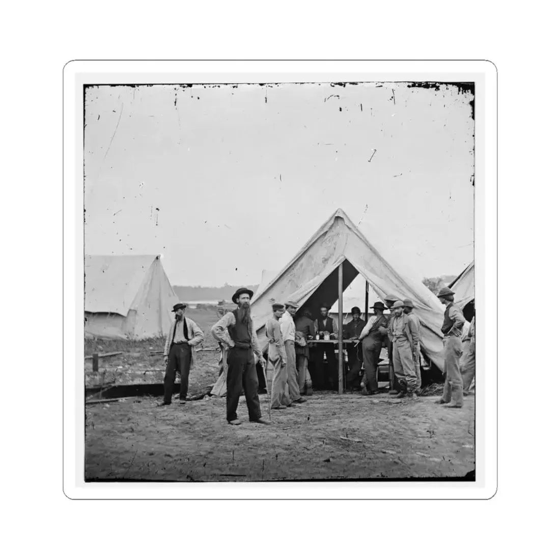 Petersburg, Va. Sutler's Tent, 2D Division, 9Th Corps (U.S. Civil War) STICKER Vinyl Kiss-Cut Decal 4 Inch White - The Sticker Space