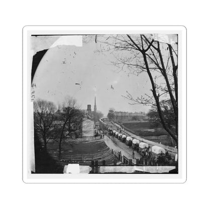Petersburg, Va. The First Federal Wagon Train Entering the Town (U.S. Civil War) STICKER Vinyl Kiss-Cut Decal 4 Inch White - The Sticker Space