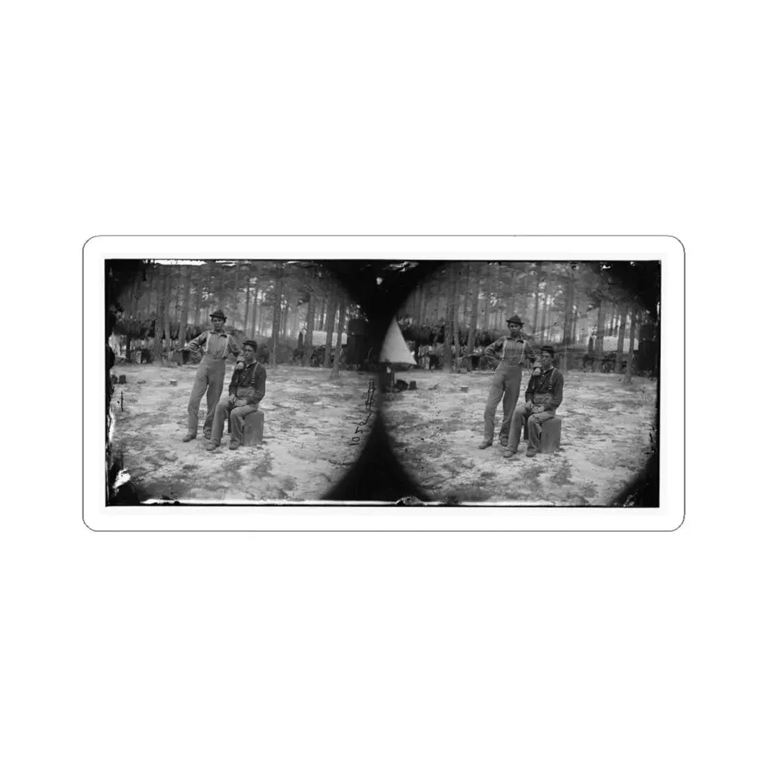 Petersburg, Va. Two Youthful Military Telegraph Operators at Headquarters (U.S. Civil War) STICKER Vinyl Kiss-Cut Decal 6 Inch White - The Sticker Space