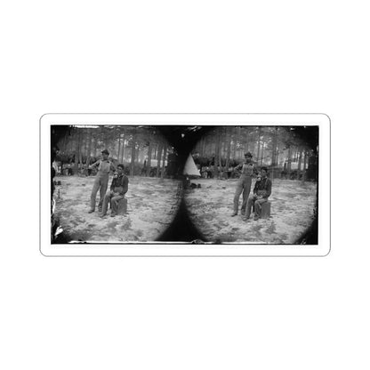 Petersburg, Va. Two Youthful Military Telegraph Operators at Headquarters (U.S. Civil War) STICKER Vinyl Kiss-Cut Decal 6 Inch White - The Sticker Space